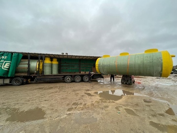 Пожарные резервуары запаса воды 50м3 - 4 шт., ЛОС 30 л/с, УФ колодец обеззараживания Q=150м3/ч, Архангельская обл., с. Долгощелье.