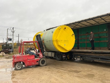 Пожарные резервуары запаса воды 50м3 - 4 шт., ЛОС 30 л/с, УФ колодец обеззараживания Q=150м3/ч, Архангельская обл., с. Долгощелье.