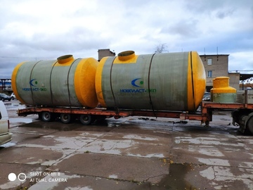 Пожарные резервуары запаса воды 50м3 - 4 шт., ЛОС 30 л/с, УФ колодец обеззараживания Q=150м3/ч, Архангельская обл., с. Долгощелье.